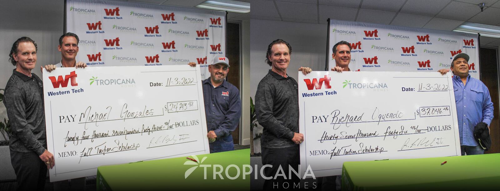  Tropicana Properties Awards Two Full Scholarships to Residents / Commits to Provide Four Additional Scholarships in 2023