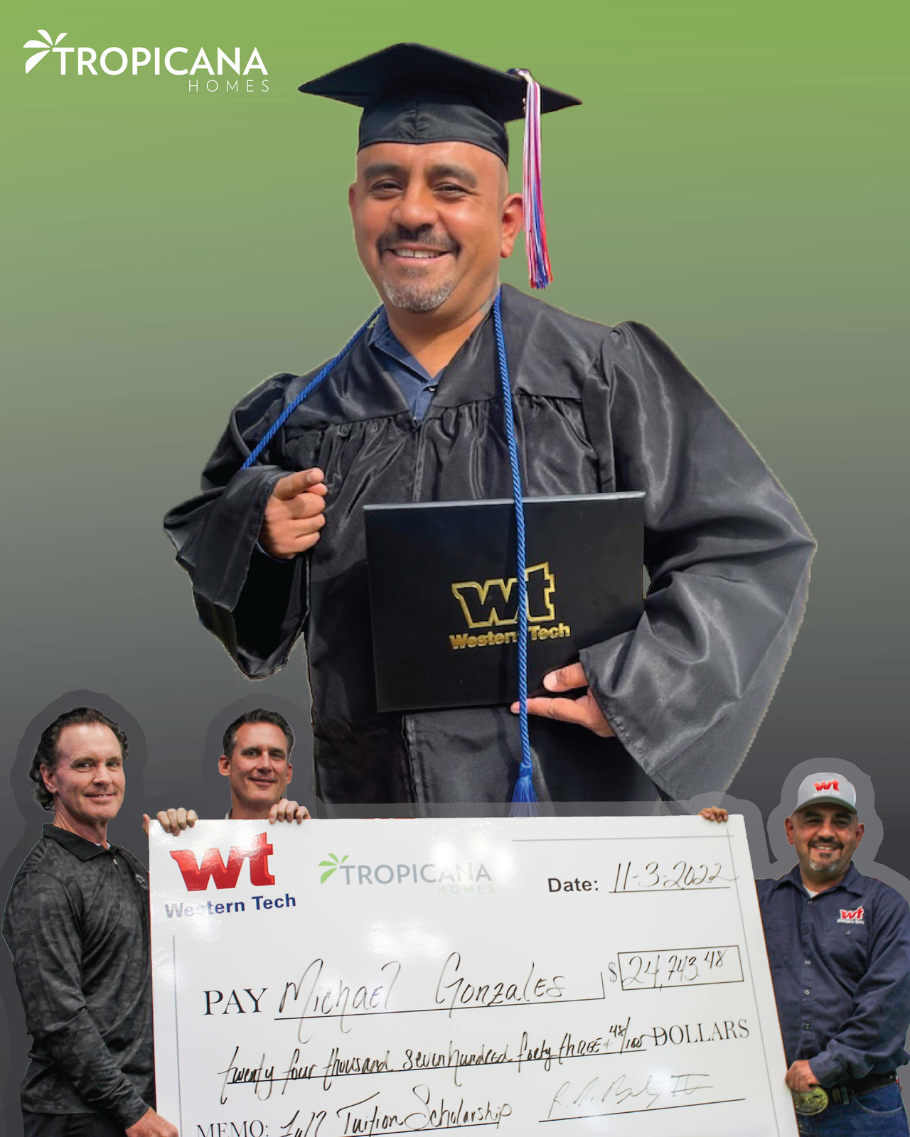 Tropicana Properties Scholarship Recipient Graduates with Honors