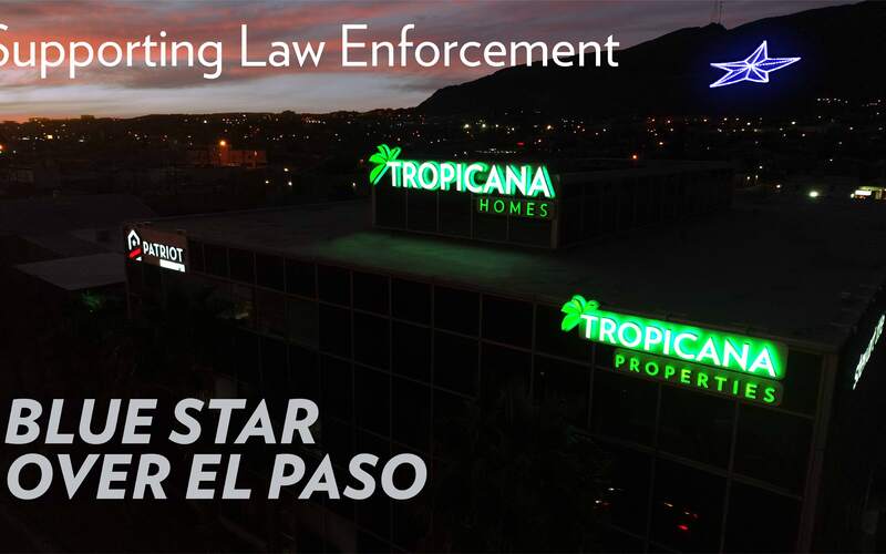 Tropicana Homes and Patriot Mortgage Proudly Illuminate the Star on the Mountain in Blue for May
