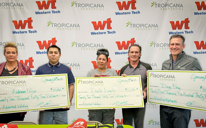 Tropicana Companies Presents Full Tuition Scholarships to Three Residents for Technical Degrees at Western Tech College